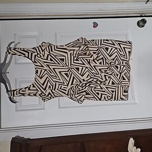 Dots brand dress, size large, brown and tan